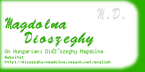 magdolna dioszeghy business card