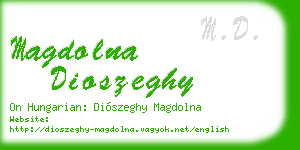 magdolna dioszeghy business card
